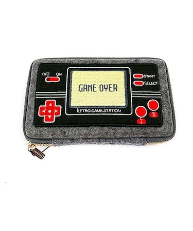 ポーチ ゲーム(M) PUPU FELT 小物入れ グレー レトロ雑貨