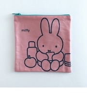 ミッフィー miffy スクエアポーチ 小物入れ ピンク 日本製