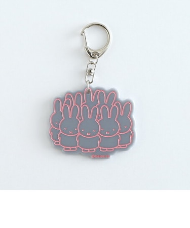 ミッフィー miffy キーホルダー キーリング グレー 日本製