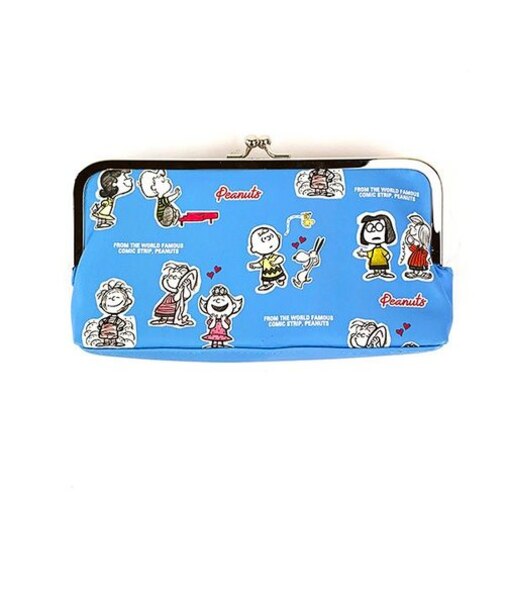 スヌーピー 口金ペンポーチ スケッチ PEANUTS 筆入れ ブルー