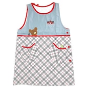 くまのがっこう エプロン エコール 割烹着 作業用エプロン 保育園 学校