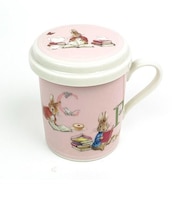 ピーターラビット 120周年デザイン ティーメイト フィルター付きマグカップ ピンク 茶漉し