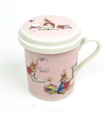 ピーターラビット 120周年デザイン ティーメイト フィルター付きマグカップ ピンク 茶漉し