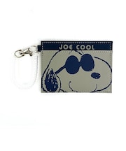 スヌーピー シングルパスケース フェイスアップ ジョー・クール グレー