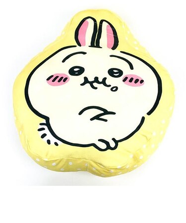 ちいかわ うさぎ プン もちもちまくらクッション インテリア イエロー