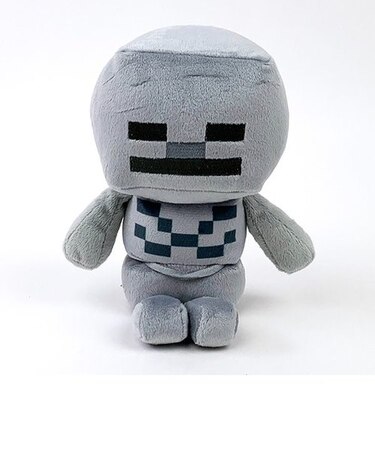 マインクラフト Minecraft スケルトン コレクションぬいぐるみ インテリア グレー