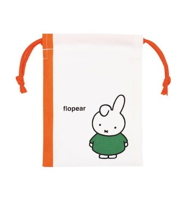 ミッフィー miffy ミニ巾着袋（ダーン） 絵本シリーズ ホワイト Dick Bruna  日本製