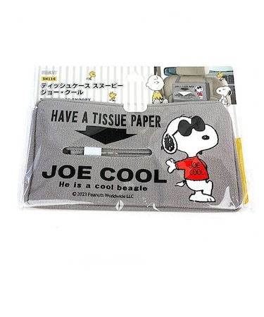 スヌーピー ティッシュケース ジョークール グレー PEANATUS SNOPPY