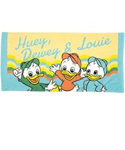 ディズニーレトロ コンパクトバスタオル (ヒューイ・デューイ・ルーイ) Disney ライトブルー バスタイム プール