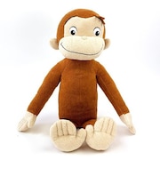 おさるのジョージ ぬいぐるみ Lサイズ アニメーションジョージ/ふかふか インテリア ブラウン