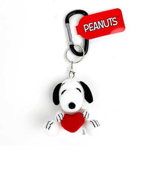 スヌーピー カラビナマスコット SN ハート 座り キーホルダー