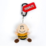 スヌーピー カラビナマスコット チャーリーブラウン 座り キーホルダー