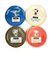 スヌーピー SNOPPY 木箱入りプレートセット14ｃｍプレート×4 木箱×1   PEANATUS SNOPPY  日本製