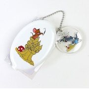 トムとジェリー ラバーコインケースチャーム ホワイト 小物入れ