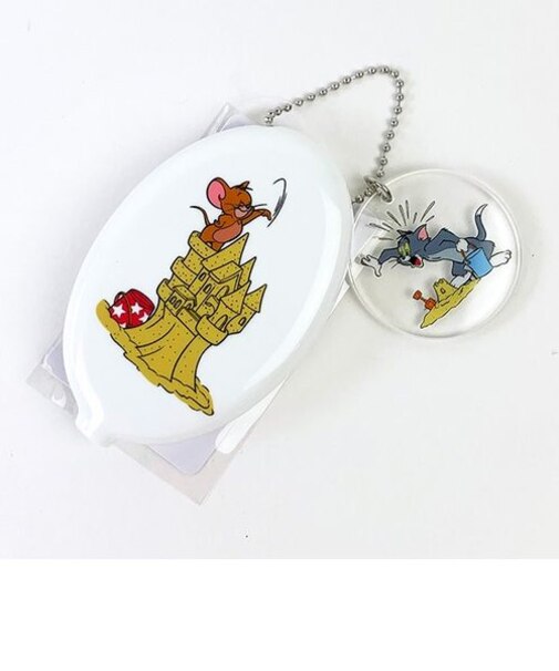 トムとジェリー ラバーコインケースチャーム ホワイト 小物入れ