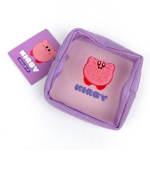 星のカービィ メッシュポーチ パープル 小物入れ 化粧ポーチ 学校 オフィス