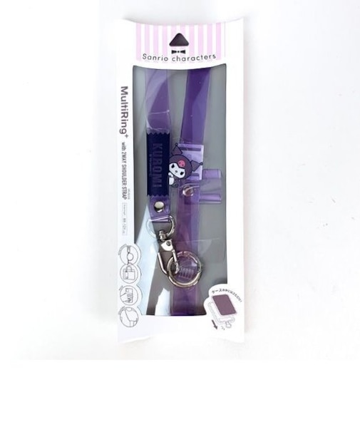 サンリオキャラクターズ クロミ マルチリングプラス クリアストラップセット ネックストラップ スマホ
