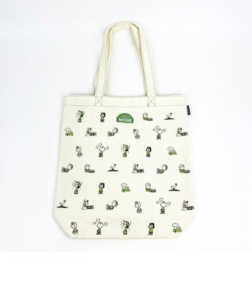 スヌーピー Nature スクエアトート トートバッグ かばん グリーン