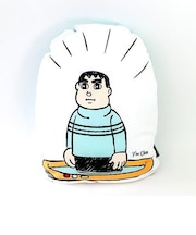 ドラえもん きれいなジャイアン リバーシブルクッション インテリア ホワイト