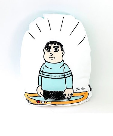 ドラえもん きれいなジャイアン リバーシブルクッション インテリア ホワイト