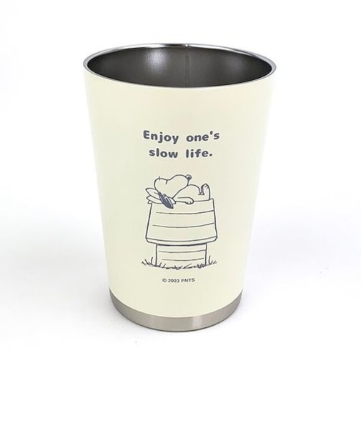 スヌーピー ステンレスタンブラー（L） スローライフ ホワイト 保冷保温マグ SNOOPY