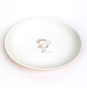 スヌーピーSNOOPY 木目調オーバルプレート シェフ オレンジ 皿 キッチン