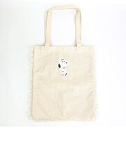スヌーピー フリンジトートバッグ(アイボリー) CHICKS UNDERTHE SHED SNOOPY