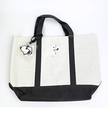 スヌーピー グロサリートートバッグ(ホワイト) CHICKS UNDERTHE SHED SNOOPY 大容量 旅行バッグ