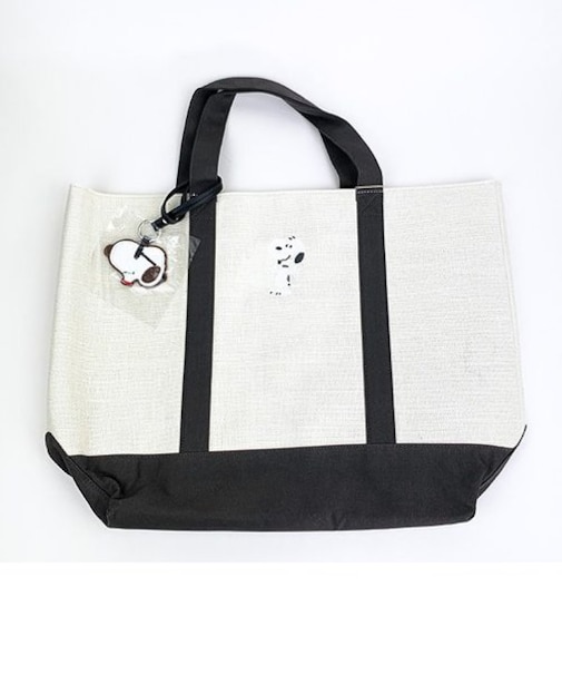 スヌーピー グロサリートートバッグ(ホワイト) CHICKS UNDERTHE SHED SNOOPY 大容量 旅行バッグ