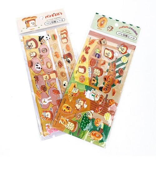 ぱんどろぼう　シールセット パンどろぼう パン図鑑シール2種セット 貼ってはがせる おもちゃ 文具