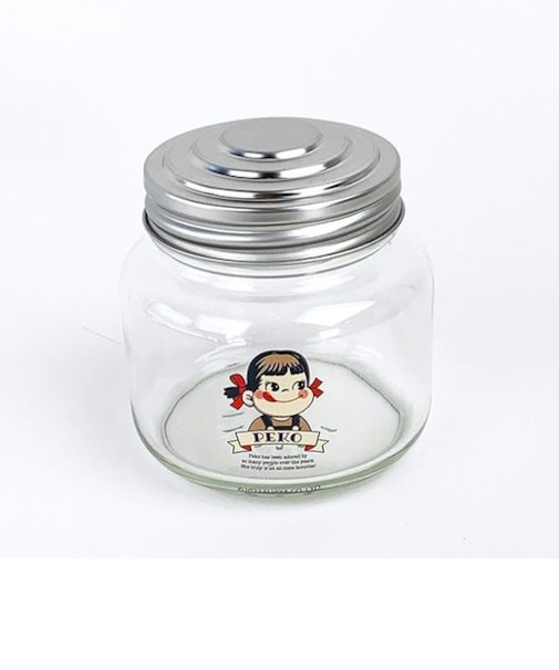ペコちゃん レトロ瓶 レトロペコちゃん キッチン お菓子保存 小物入れ 不二家