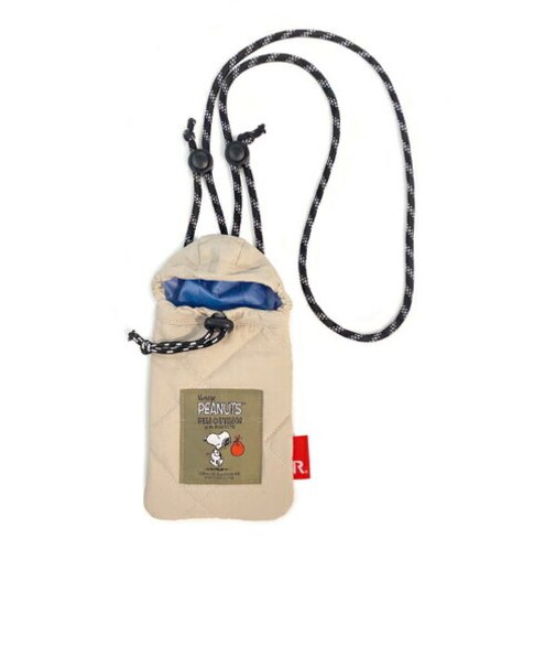 スヌーピー SNOOPY キルト ミニショルダーバッグ ボトル スマホ Beige