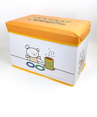 こぐまちゃん ストレージBOX (ホットケーキ) オレンジ スツール おもちゃ箱 　
