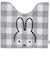 ミッフィー miffy チェックライン トイレマット グレー ポイントマット トイレ