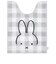 ミッフィー miffy チェックライン ロングトイレマット グレー ポイントマット トイレ