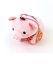 忠犬もちしば ぬいぐるみBC (チャーム・やまと) ピンク マスコット キーホルダー