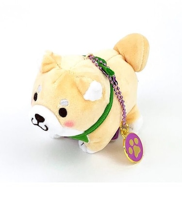 忠犬もちしば ぬいぐるみBC (きなこ) イエロー マスコット キーホルダー