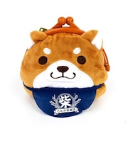 忠犬もちしば プラがまぐち (フェイス・おかか) ブラウン ポーチ