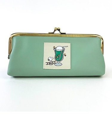 スヌーピー ペンケース（クリームソーダ） 喫茶シリーズ グリーン PEANATUS SNOPPY