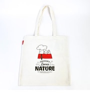 スヌーピー フラットトートバッグ ホワイト doghouse 学校 オフィス PEANUTS