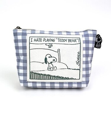 スヌーピー pleying teddy 化粧ポーチ 小物入れ 化粧品入れ