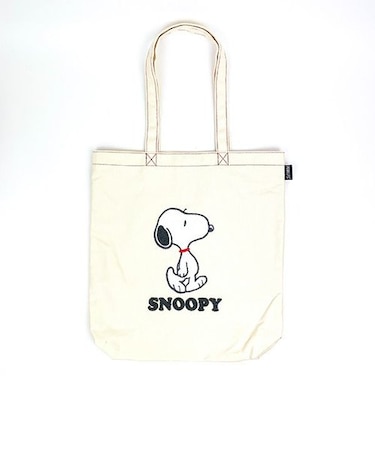スヌーピー サガラキャンバス スクエアトート ホワイト バッグ サブバッグ