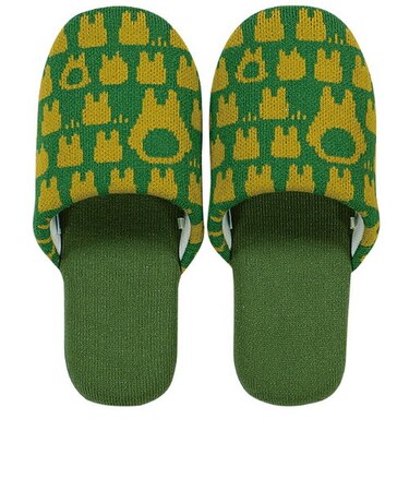 スタジオジブリ となりのトトロ ルームスリッパ トトロニット グリーン