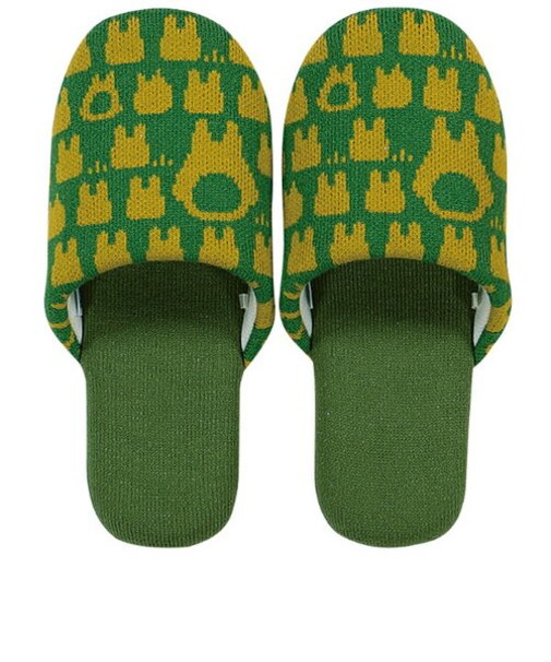 スタジオジブリ となりのトトロ ルームスリッパ トトロニット グリーン