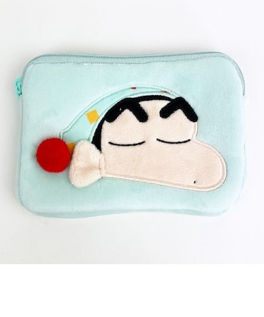 クレヨンしんちゃん しんのすけ ミニティッシュポーチ パジャマ ライトブルー