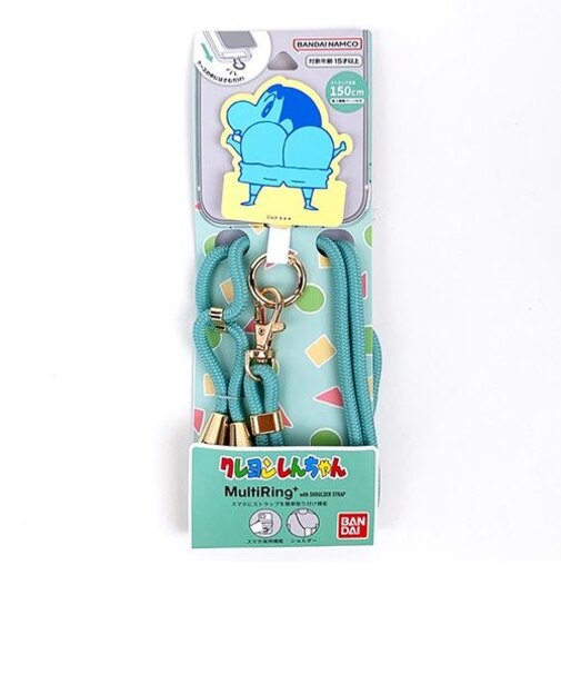クレヨンしんちゃん マルチリングプラス ストラップセット ケツだけ成人 スマホ用品 ショルダー しんちゃん シロ
