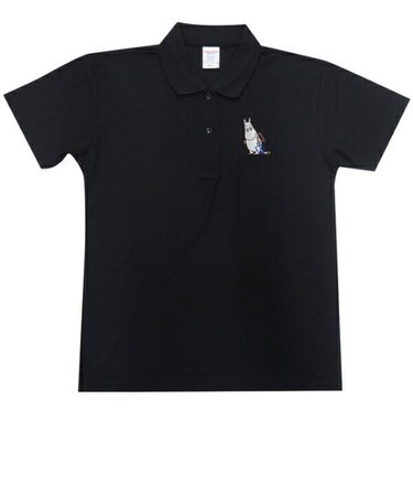 ムーミン ドライポロシャツ Mサイズ 衣類 ブラック MOOMIN