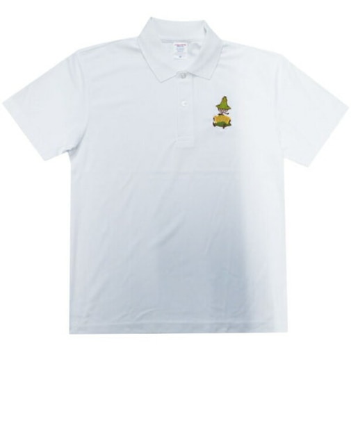 ムーミン スナフキン ドライポロシャツ Lサイズ 衣類 ホワイト MOOMIN