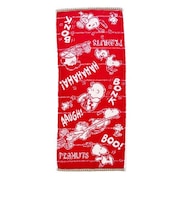 スヌーピー フェイスタオル ピーナッツギャング レッド  西川