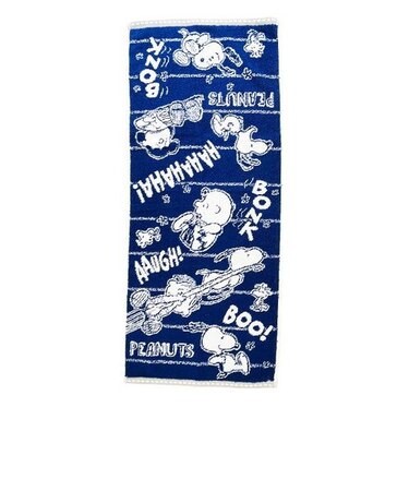 スヌーピー フェイスタオル ピーナッツギャング ブルー  西川
